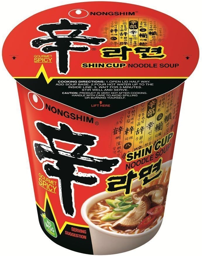 Nong Shim Shin Cup Noodle Soup - 12 Cups