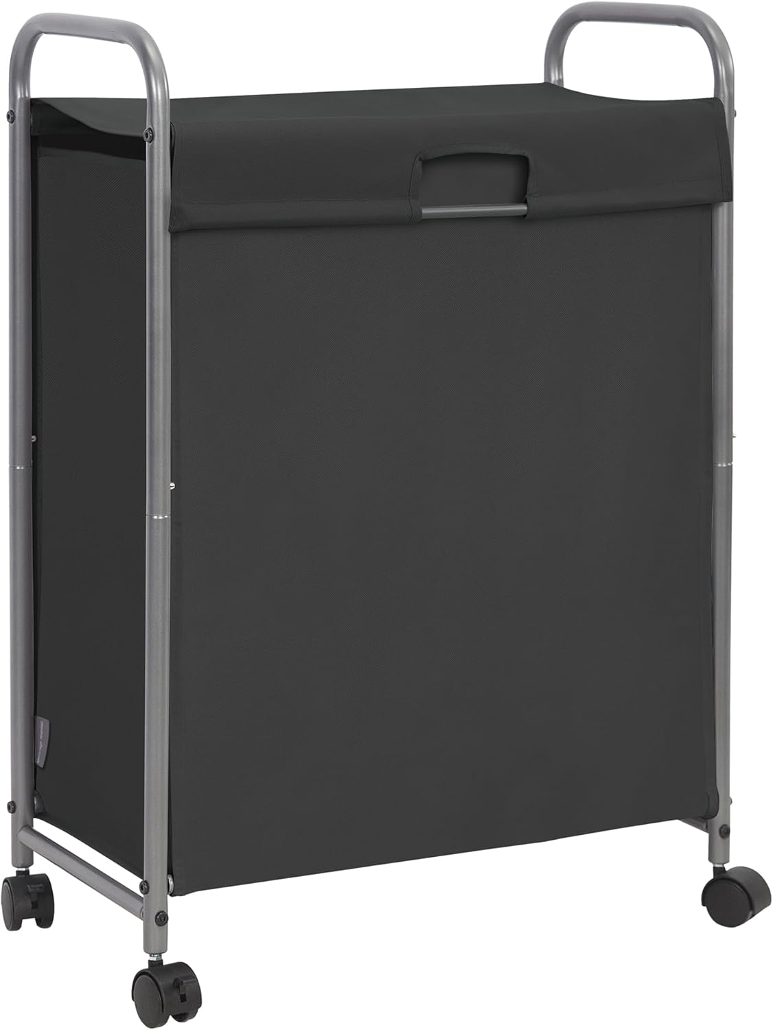 STORAGE MANIAC Rolling Laundry Hamper with Lid, 85 L Laundry Sorter with Wheels, Laundry Basket, 2 Loads Dirty Clothes Hamper, Laundry Organizer, Laundry Cart with Wheels for Small Space, Black