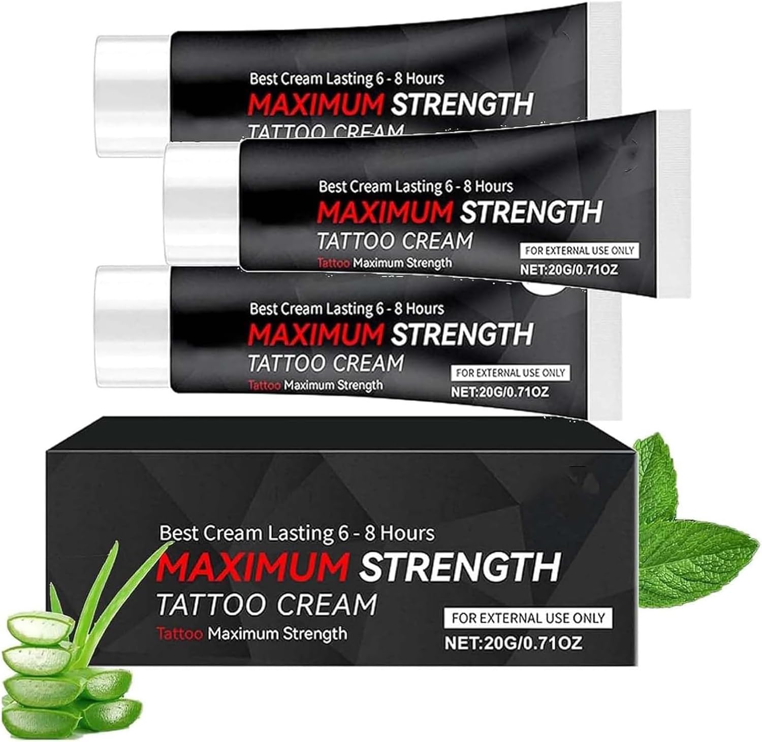 Tattoo Numibing Cream Gel, Soothing Gel Joint Nourishing Care Stick, Up to 6 Hours Extra Strength for Tattoos, Moisturizes and Soothes Joint Skin Caring for Dry Skin (3pcs)