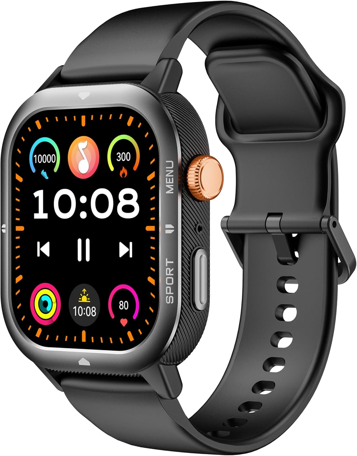 Sports Smart Watch for Men & Women - 1.93” HD Display, Bluetooth Call (BT 5.4), 100+ Sports Modes, Heart Rate & Sleep Monitor, IP67 Waterproof Fitness Tracker, Pedometer, Da Fit App, (Black)