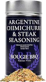 Argentine Chimichurri & Steak Seasoning | Gourmet Seasoning | Artisan Spice Blend | All Natural | Non GMO | 4.8 oz (136g) | Small Batch | Bougie BBQ | Gustus Vitae | #873