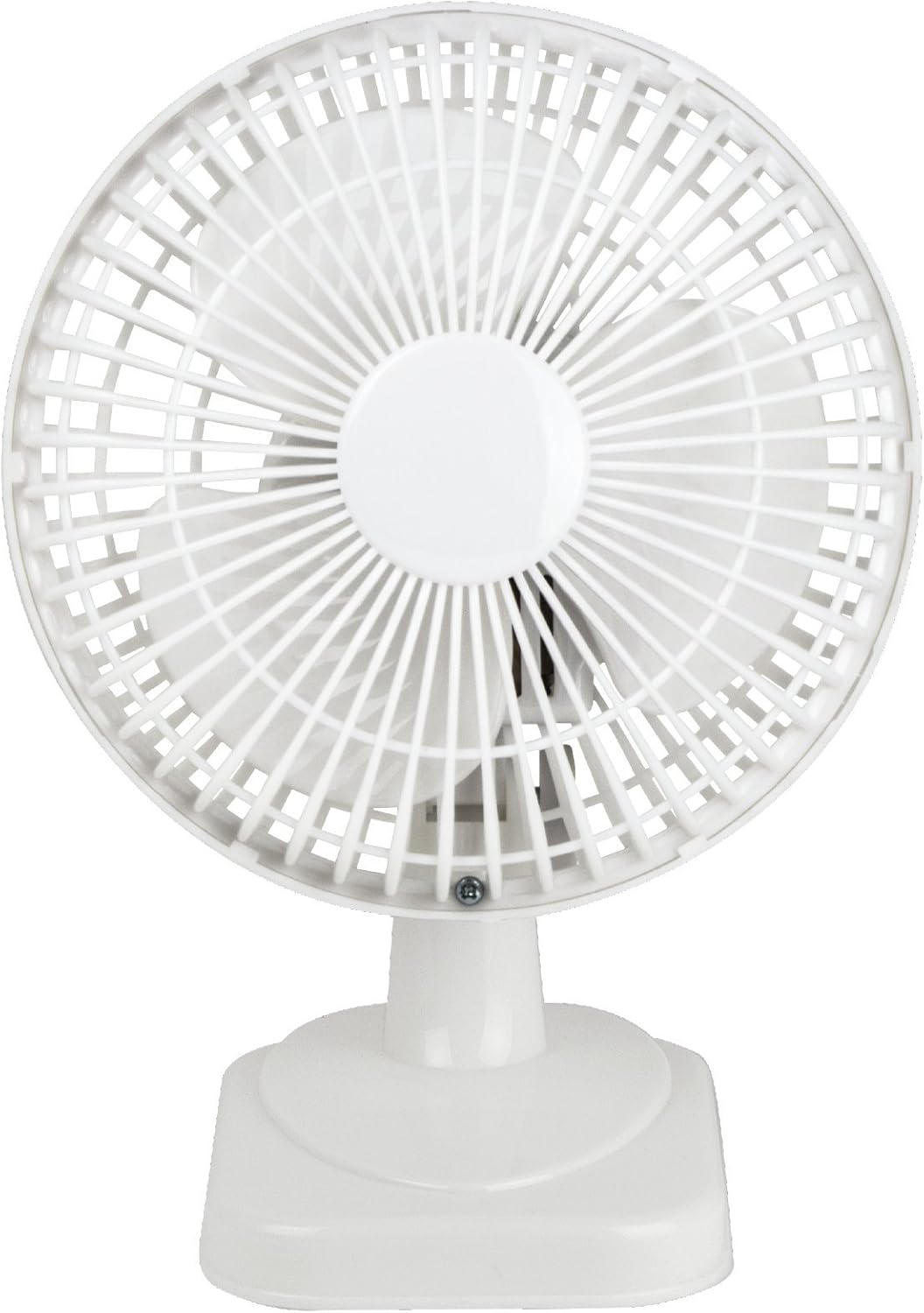 Status Desk Fan, 6 Inch Portable Fan, 2 Speed Adjustable, White, S6DESKFAN1PKB