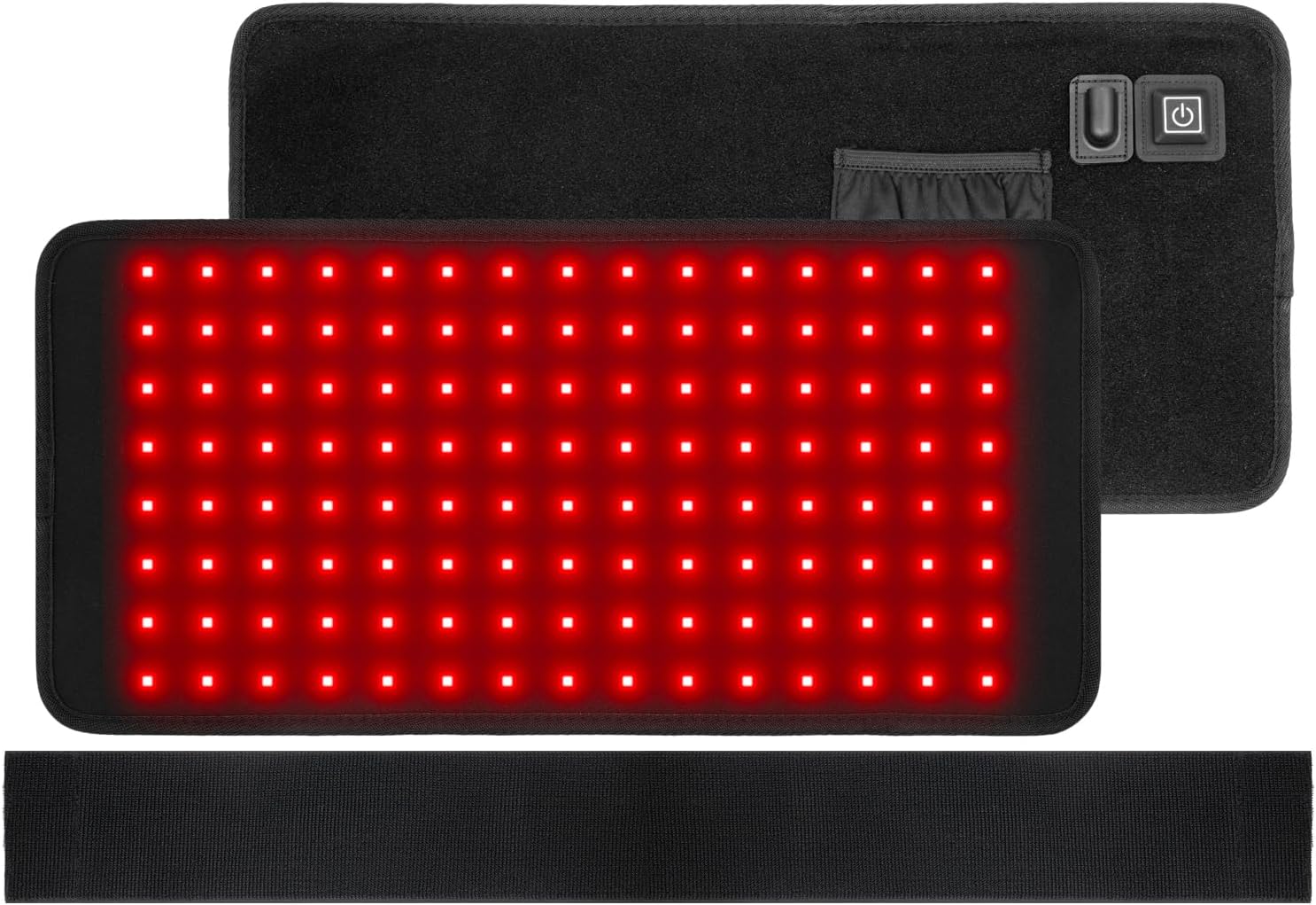 Red Light Therapy for Body, 3 in 1 LED 660nm 850nm 16" Infrared Light Therapy Pad Belt for Neck Shoulder Back Knee Muscle Pain Relief