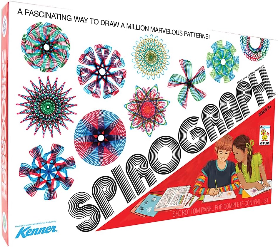 Spirograph Retro Deluxe Set – Arts and Crafts, Kids Toys, Art Supplies, Craft Supplies, Drawing Kit, Spiral Art, Reproduction of Classic Gear Design Kit, Pens, Design Sheet Included, Ages 8+