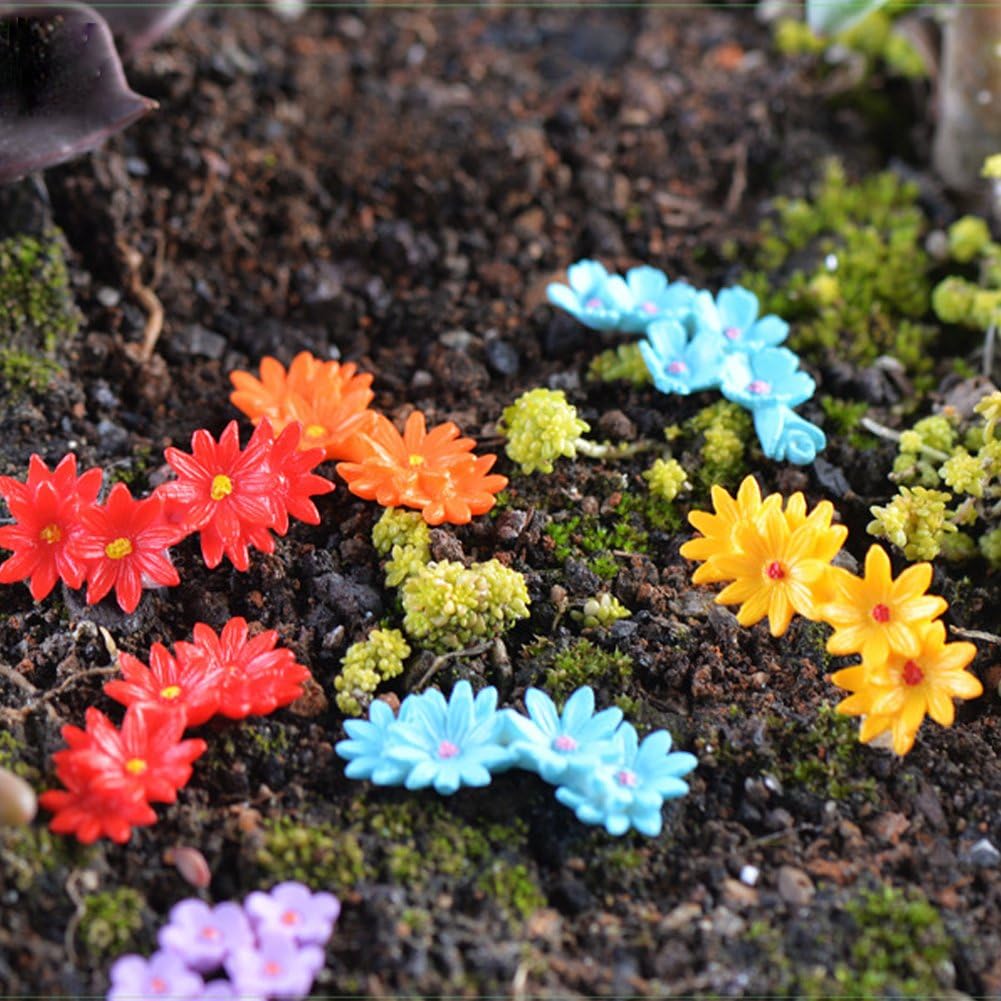 Sweeaau New 10Pcs Miniature Flower Moss Bonsai Garden Landscape Decor Easter Outdoor Decorations Lights