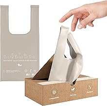 Dog Poop Bags with Handles - 200 Compostable & Biodegradable Dog Waste Bags for Puppy Walks, Travel, Premium Cornstarch Pet Trash Bag, Leak Fragrance-Free, 15"x 8"