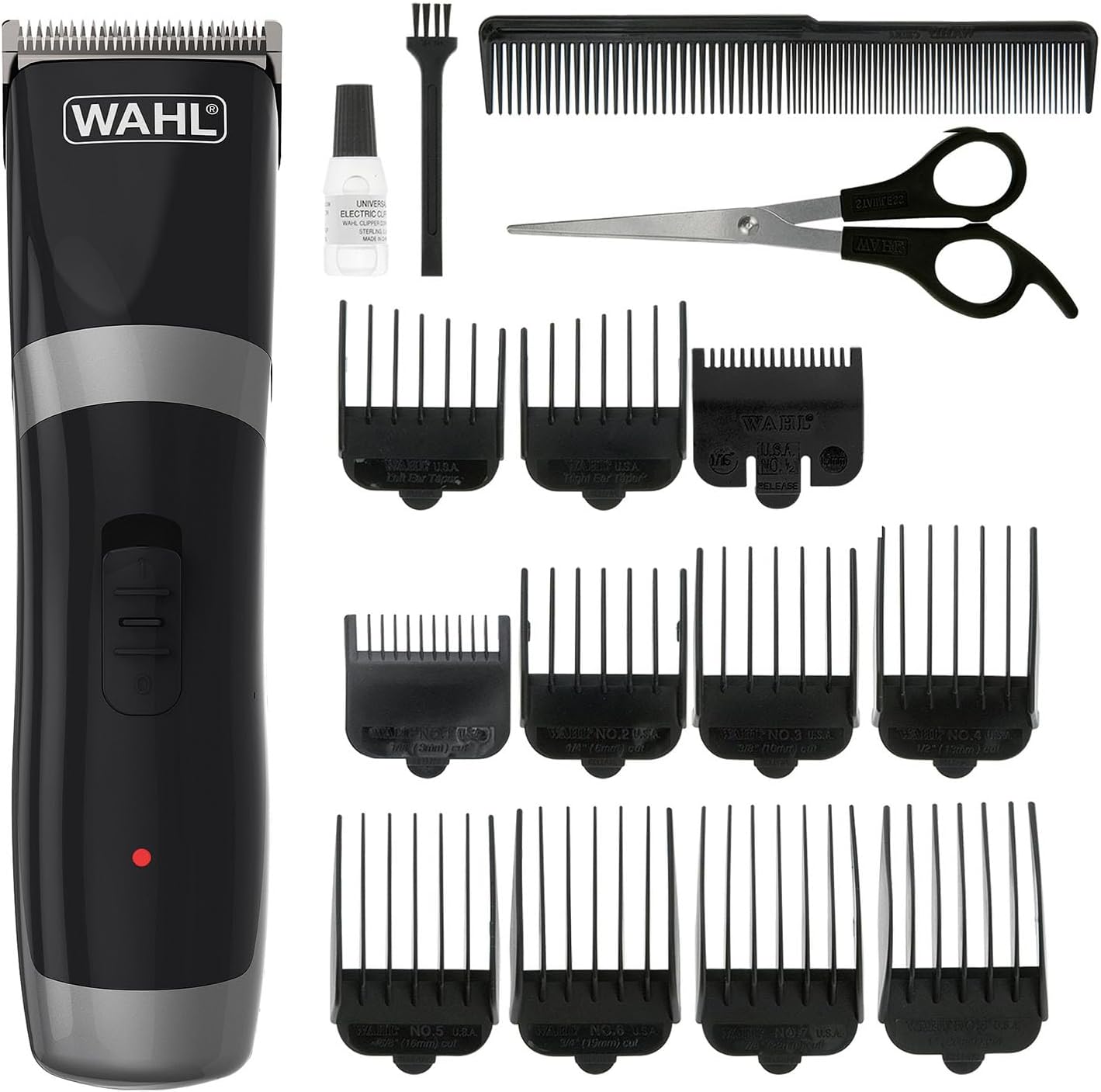 Wahl Cord/Cordless Hair Clipper, Gifts for Him, Rechargeable Cordless Clippers, Clipper Kit for Men, Rinseable Blades, Home Hair Cutting, Clippers with Guide Combs