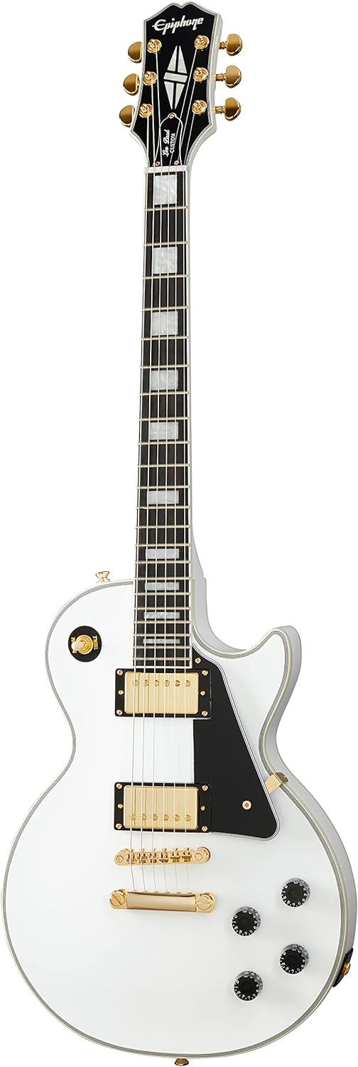 Epiphone Les Paul Custom, Alpine White with Gold Hardware