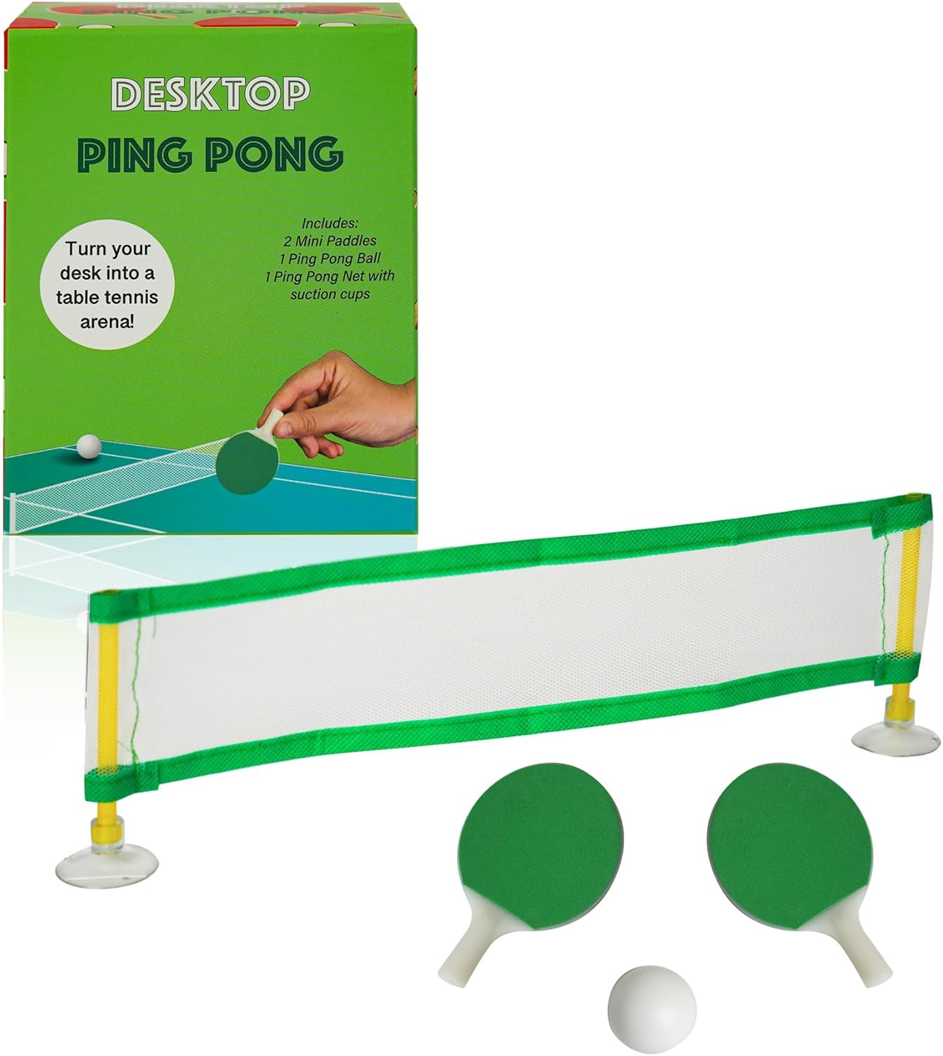 Diabolical DP1349 Desktop Ping Pong - Table Top Games, Stocking Fillers for Boys, Table Tennis, Christmas Eve Box Fillers for Teenagers, Novelty Desk Gifts, for Work Colleagues
