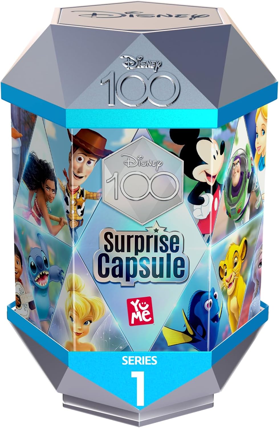 Disney Surprises 100 Capsule - RANDOM ASSORTMENT - Contains 1 Figure, Accessories, 1 Decorative Scene, 12 Classic Collectable Figures - Officially Licensed