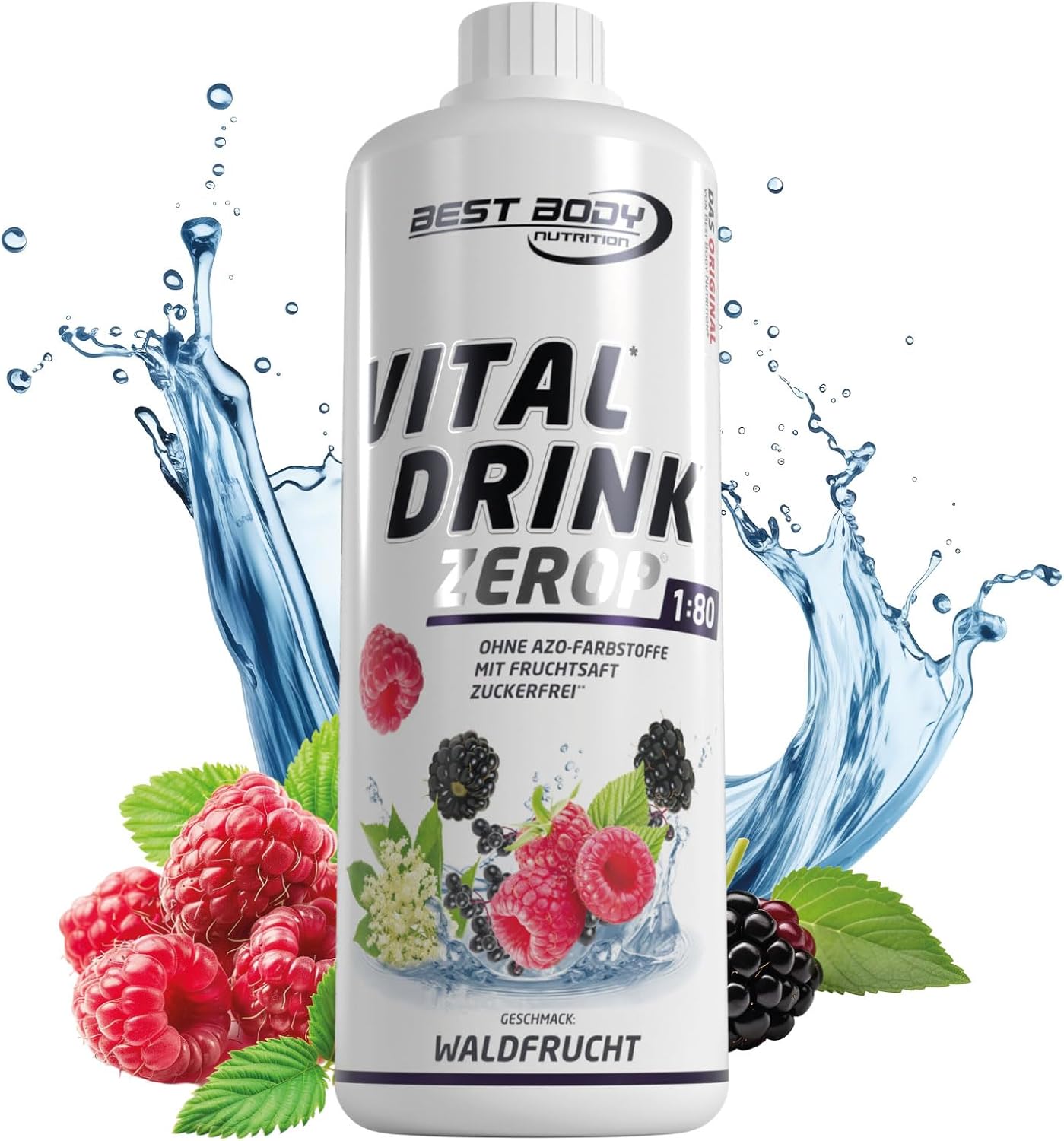 Best Body Nutrition Vital Drink Zerop (1000ml) Forest Fruit - Intra- & Post-Workout - Intra-Workout
