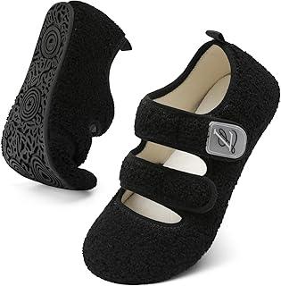 LeIsfIt Womens Mens Slippers Soft House Slippers Warm Fuzzy House Shoes Slipper Socks with Rubber Sole