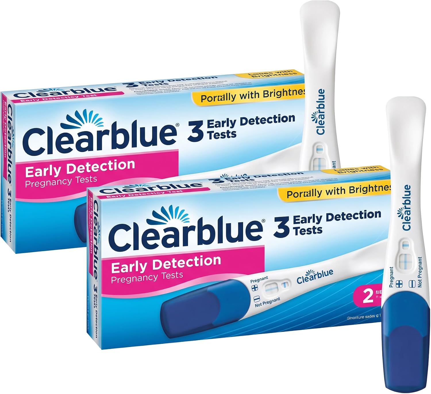 Clearblue Early Detection Pregnancy Test, 3 Ct (Pack of 2)