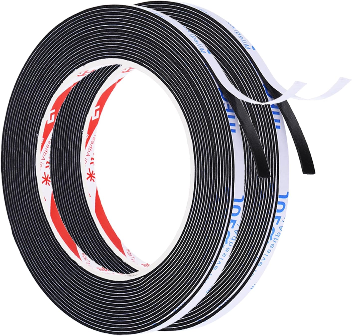 PATIKIL 5m/16.4ft Sealing Foam Tape, 5mm Wide 1mm Thick Single Sided Weather Stripping Door Seal Strip for Window Door Insulation, Black