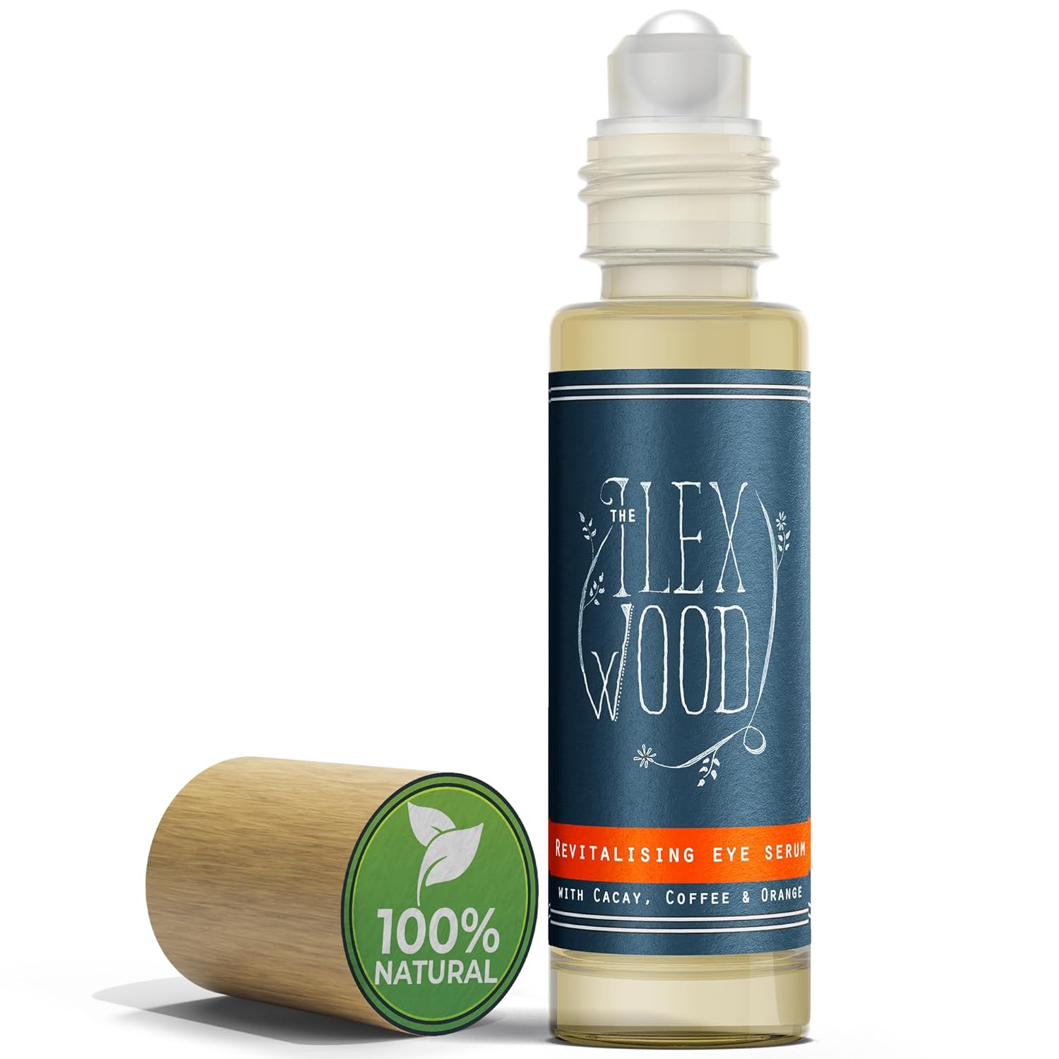 The Ilex Wood - Revitalising Eye Serum. An all-natural vegan anti-ageing serum with Cacay Oil, Green Coffee Arabica Oil, Frankincense, Eucalyptus, Thyme, Bergamot & Orange - 10ml