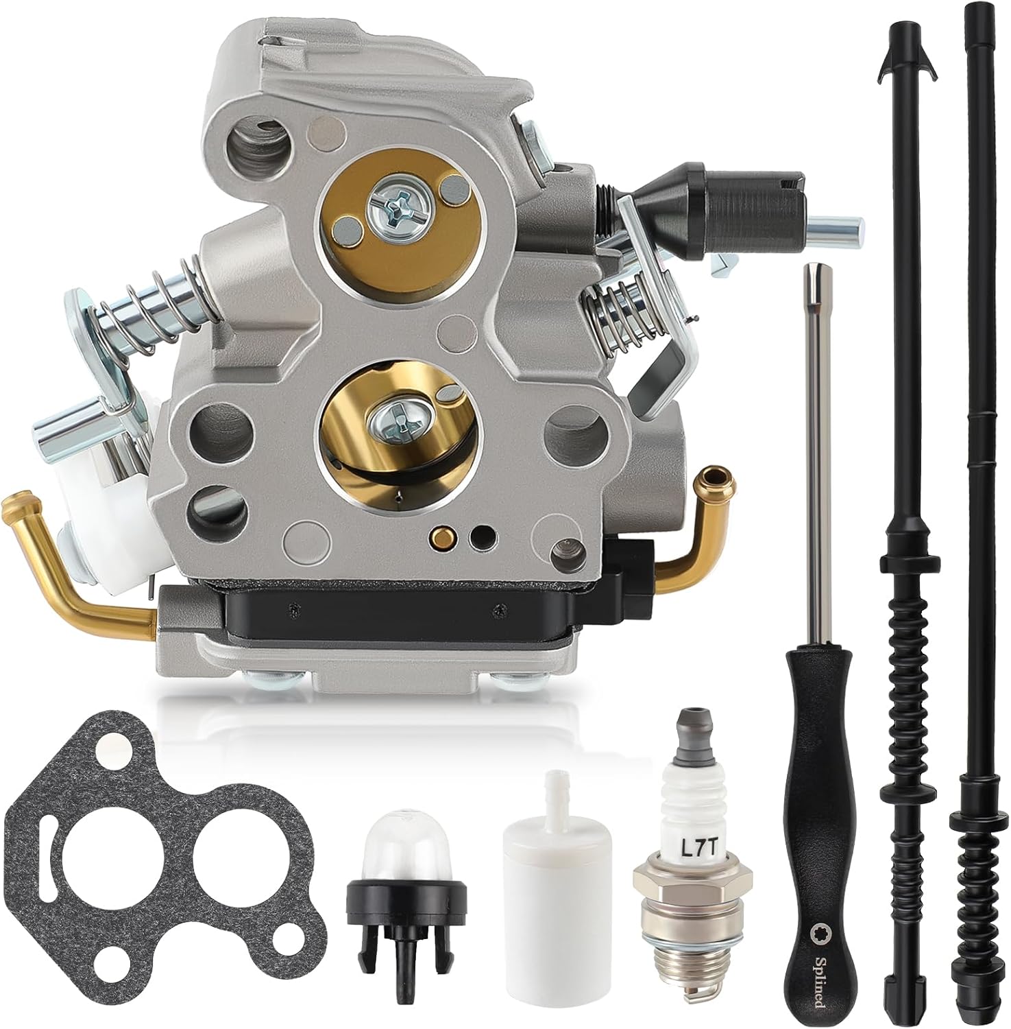Carburetor 506450501 with Tune up Kit for Husqvarna 135 135E 140 140E 435 440 435E 440 440E chainsaw for Jonsared CS410 CS2240 CS2240S for Craftsman 358381800 for Zama C1T-EL41 Carb