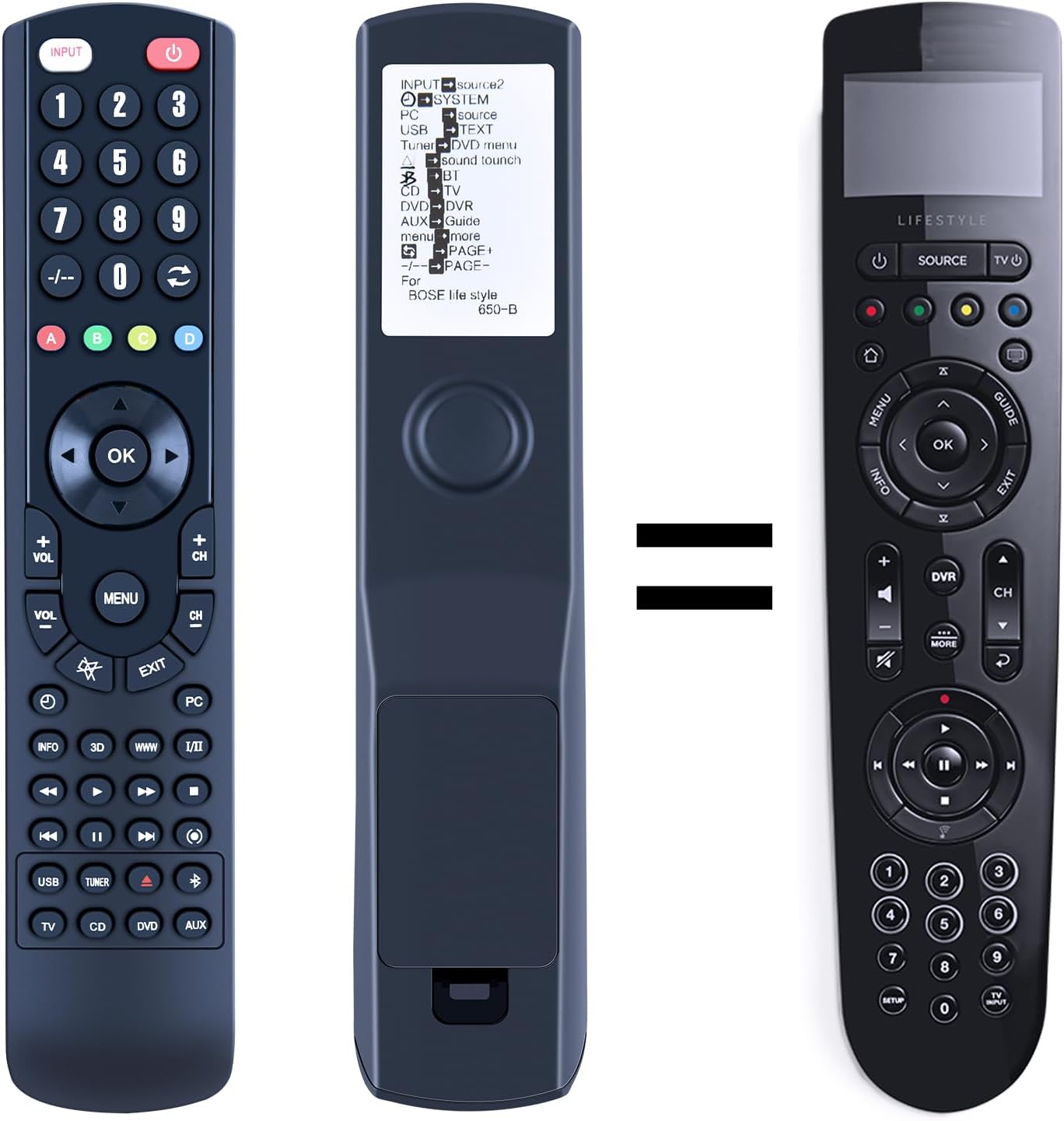 PZL Replacement Remote Control for Bose Lifestyle 650/600/550 Media Center 743877-0010