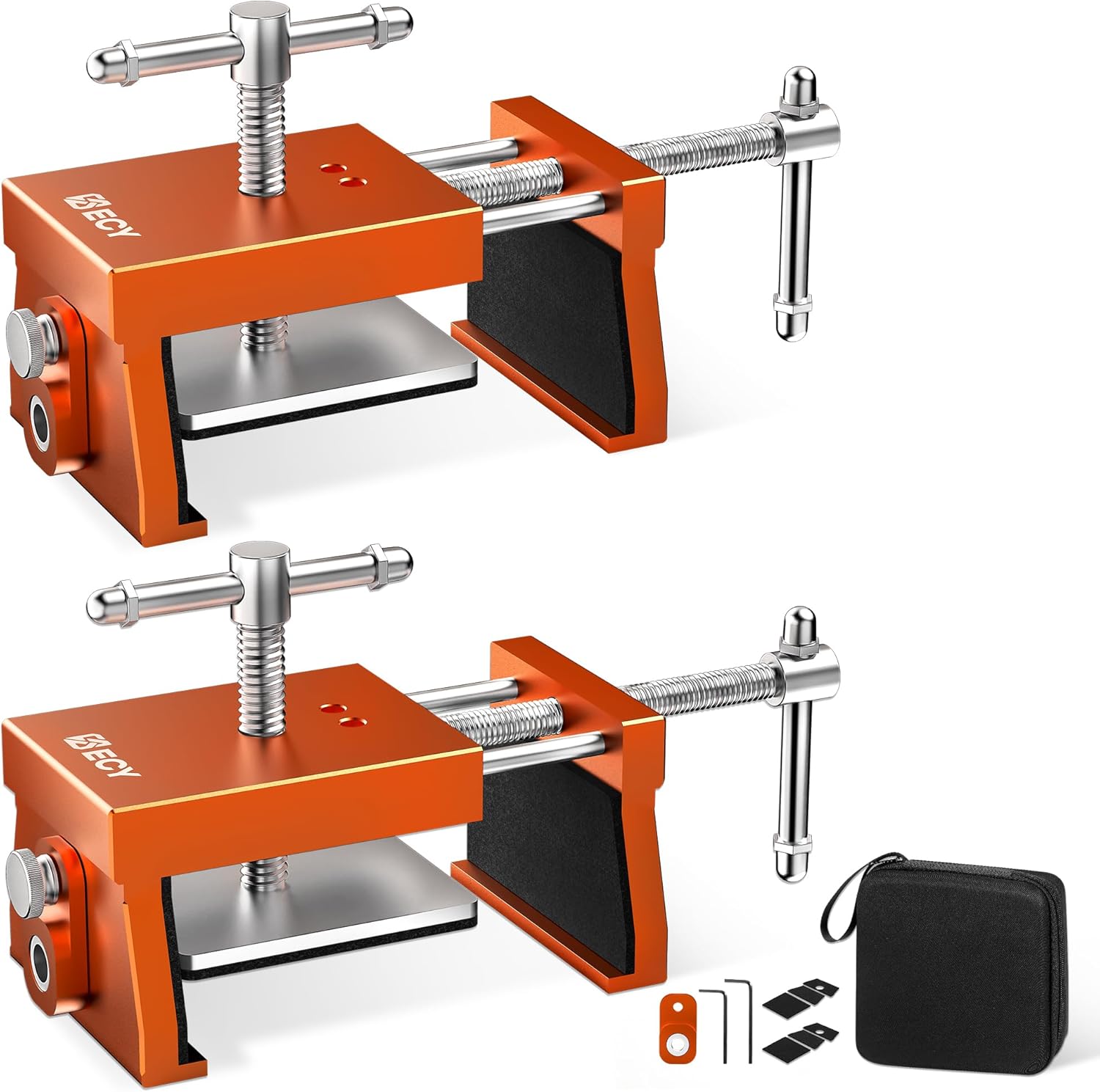 Cabinet Clamps 2 Pack - Cabinet Face Frame Alignment Tool，Anodized Aluminum Alloy, Professional Installation Clamps for Woodworking & DIY Projects​