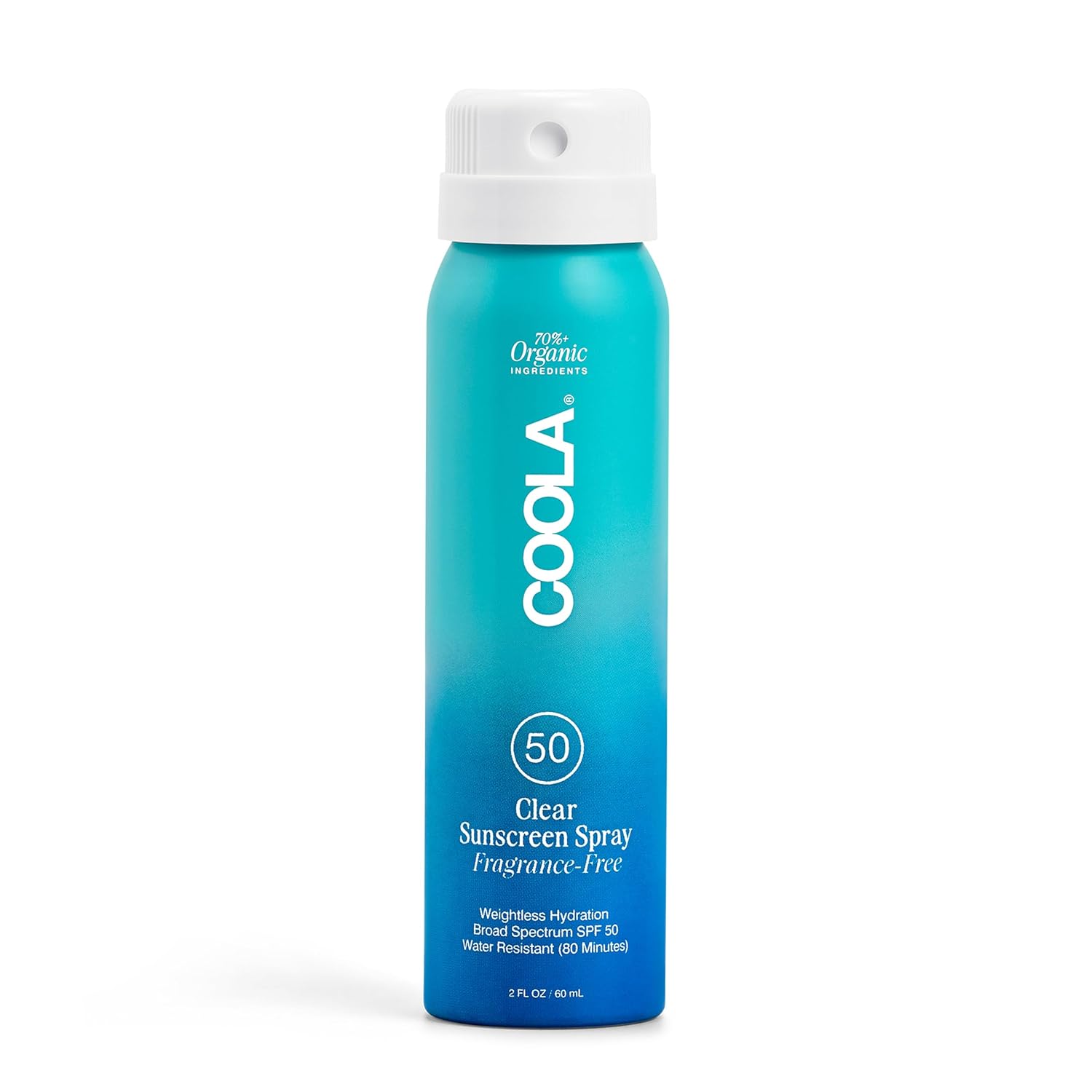COOLA Organic Sunscreen SPF 50 Sunblock Spray, Dermatologist Tested Skin Care for Daily Protection, Vegan and Gluten Free, Fragrance Free