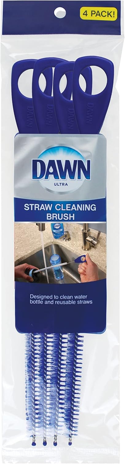 Dawn Straw Cleaning Brush for Reusable Straws, 4 pack