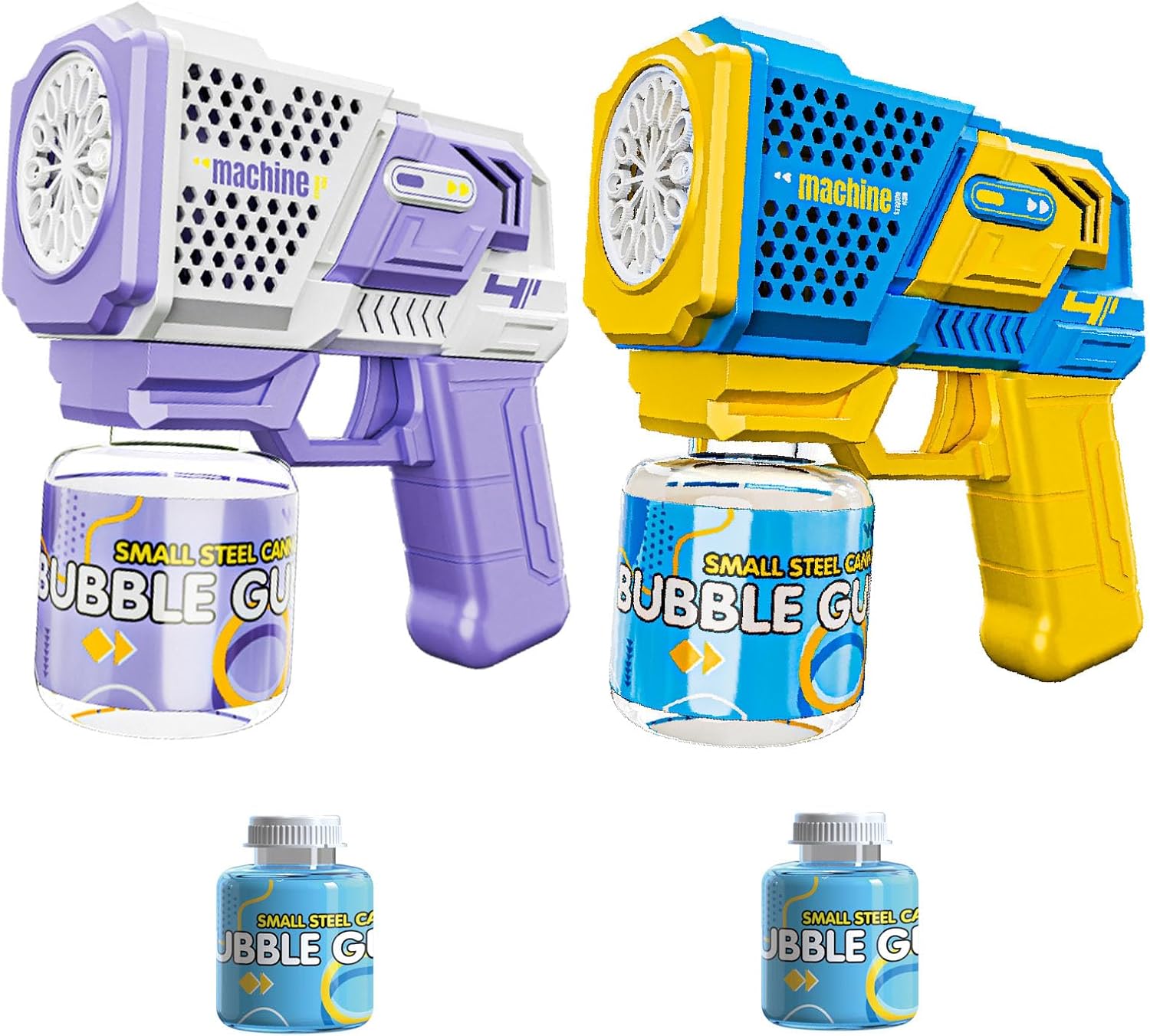 Bubble Gun for Kids, 2 Pcs Automatic Bubble Gun with 2 Bottles of Bubble Solution, 5000+ Bubbles Per Min Bubble Maker Outdoor Toys for Party