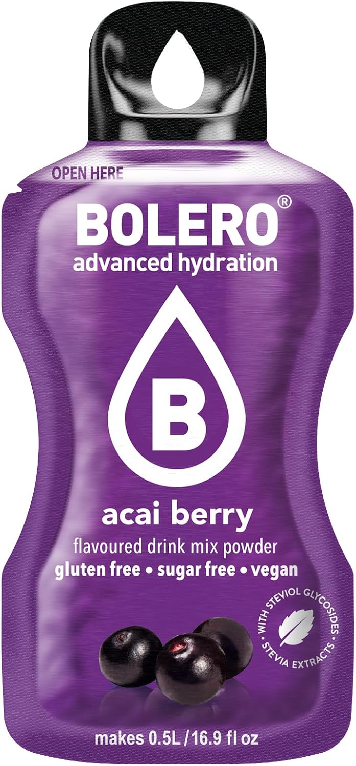 Bolero Drink Sticks White Grape, 12 Sticks to Mix with 500ml of Water (acai berry, 3g)