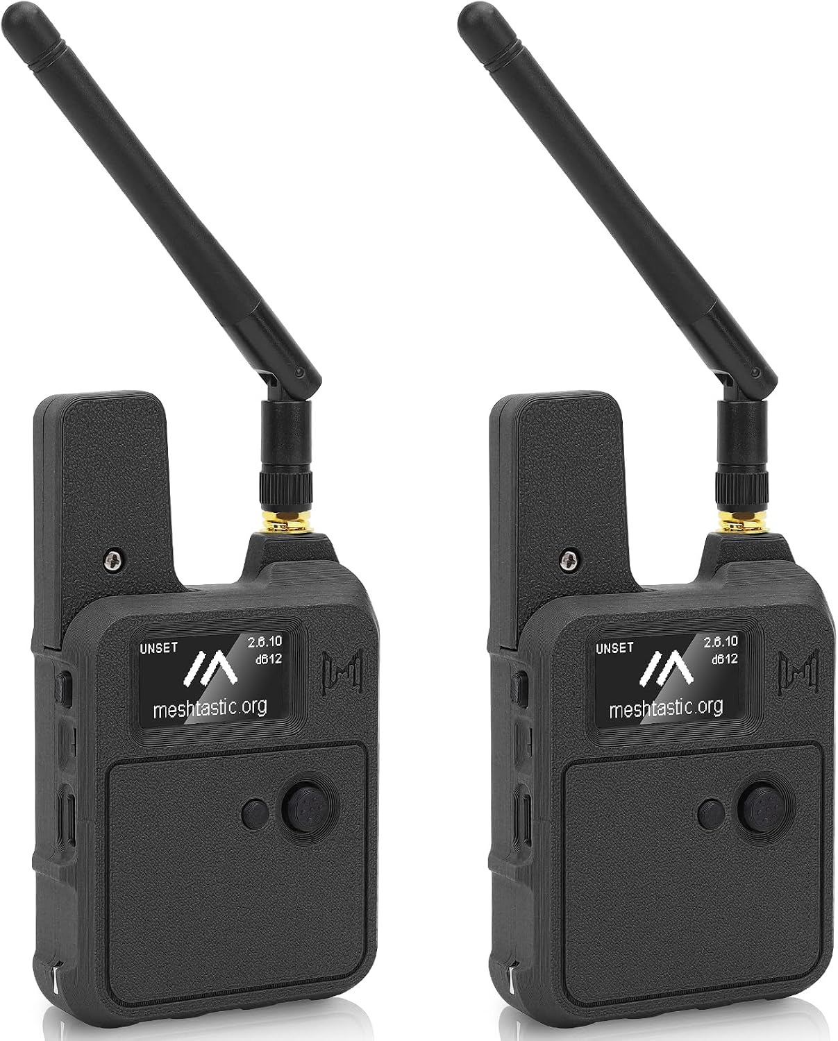 2 Set Wio Tracker L1 Board + 3000mAh Battery + Case Set with SX1262 nRF52840 Blue Tooth GPS 1.3" OLED Display Battery Type-C Solar for Ar duino Meshtastic LoRa Meshcore AIoT (N37, Black)