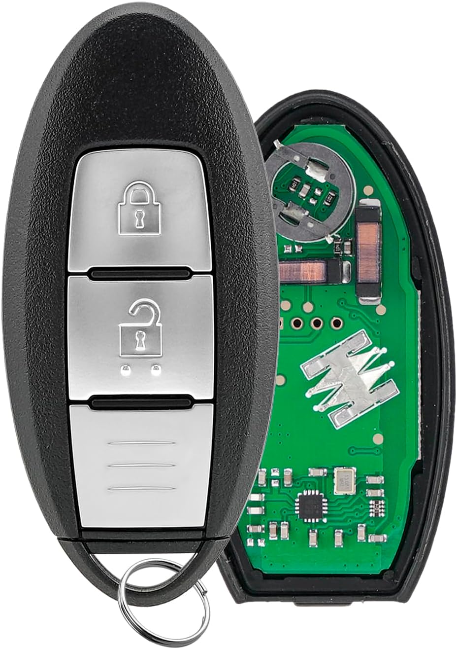 2 Buttons Car Remote Key Fob Replacement For Nissan Qashqai X-Trail Pulsar Remote Fob 433MHZ 4Achip with Key Ring