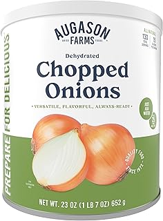 Augason Farms Dehydrated Chopped Onions Can, Emergency Food Supply, Everyday Meals, 130 Servings