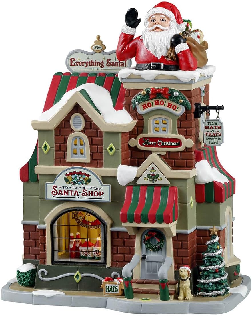 Lemax Christmas Village The Santa Shop Battery Operated Led -35039