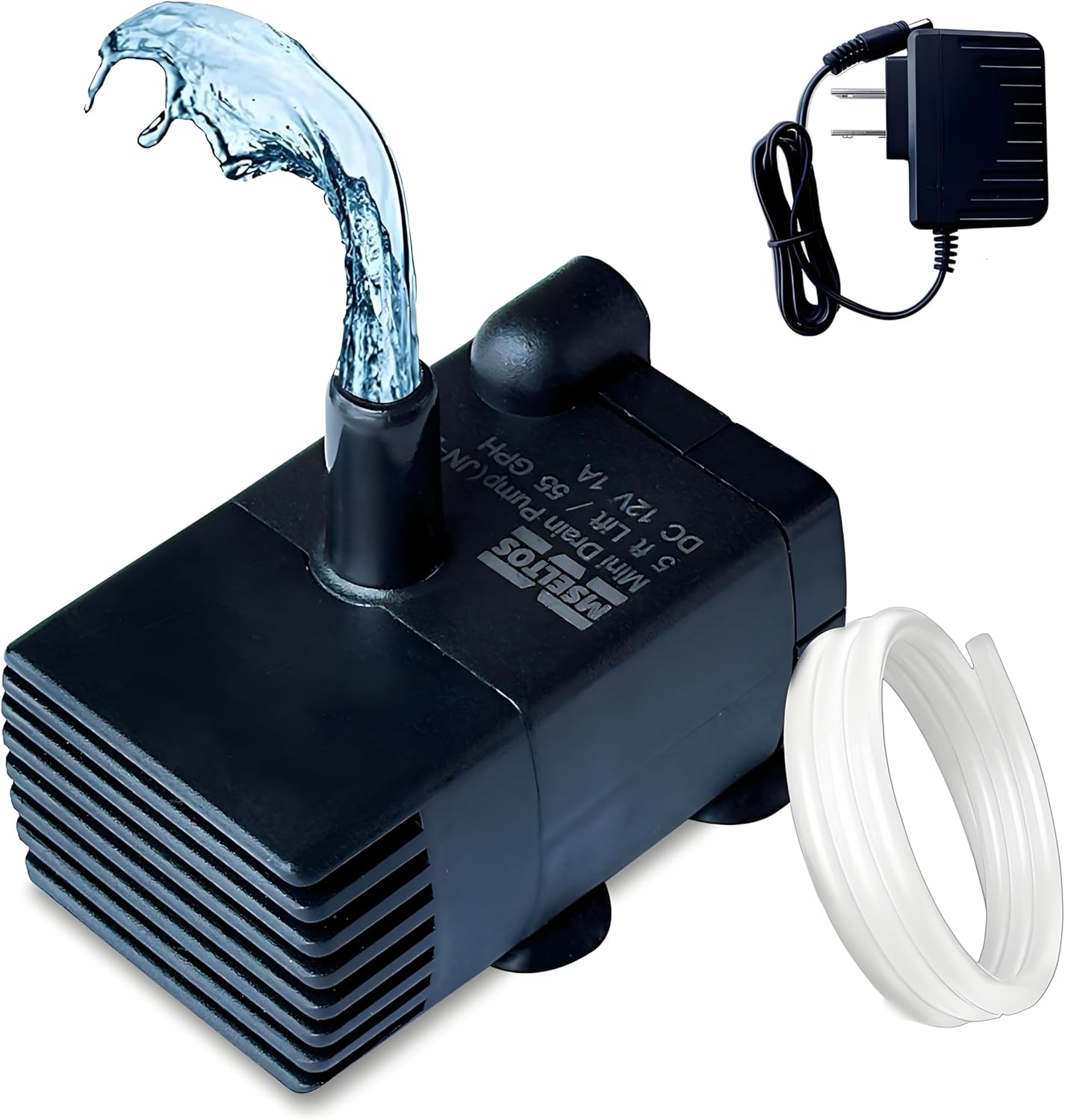 Automatic Small Sump Pump with Water Sensor, 5 FT Lift 55 GPH 115V/230V Mini Condensate Pump with Float Switch, Water Removal for Dehumidifier, Air Conditioner, Ice Maker, Basement, Auto On Off