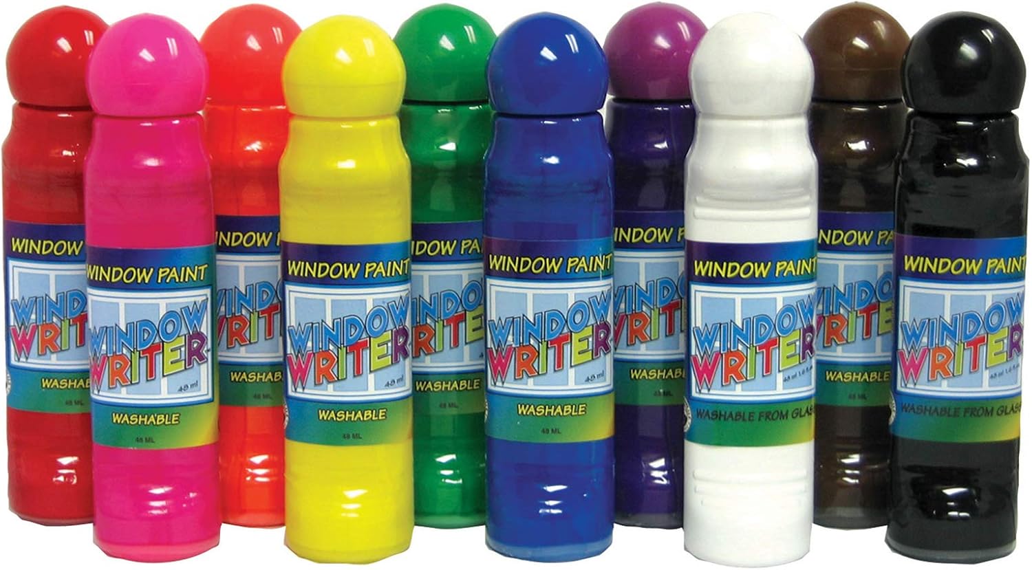 Window Writers Paint Arts & Crafts, Assorted (CV-75556) 10 Count (Pack of 1)