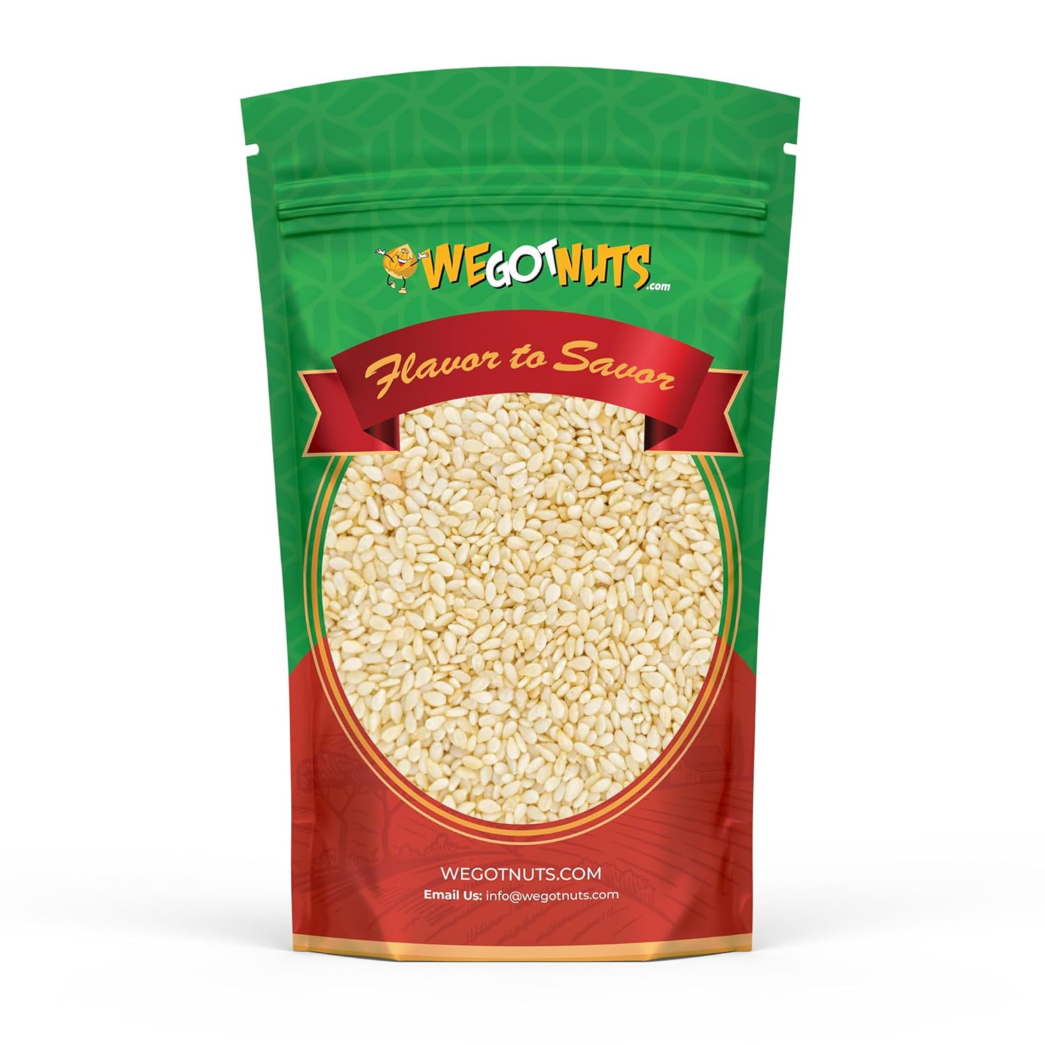 We Got Nuts White Hulled Sesame Seeds 5 Lbs (80oz) Bag | No Preservatives Added, Non-GMO, 100% Natural With No Shell | For Baking, Salad Toppings, Cereal, Roasting
