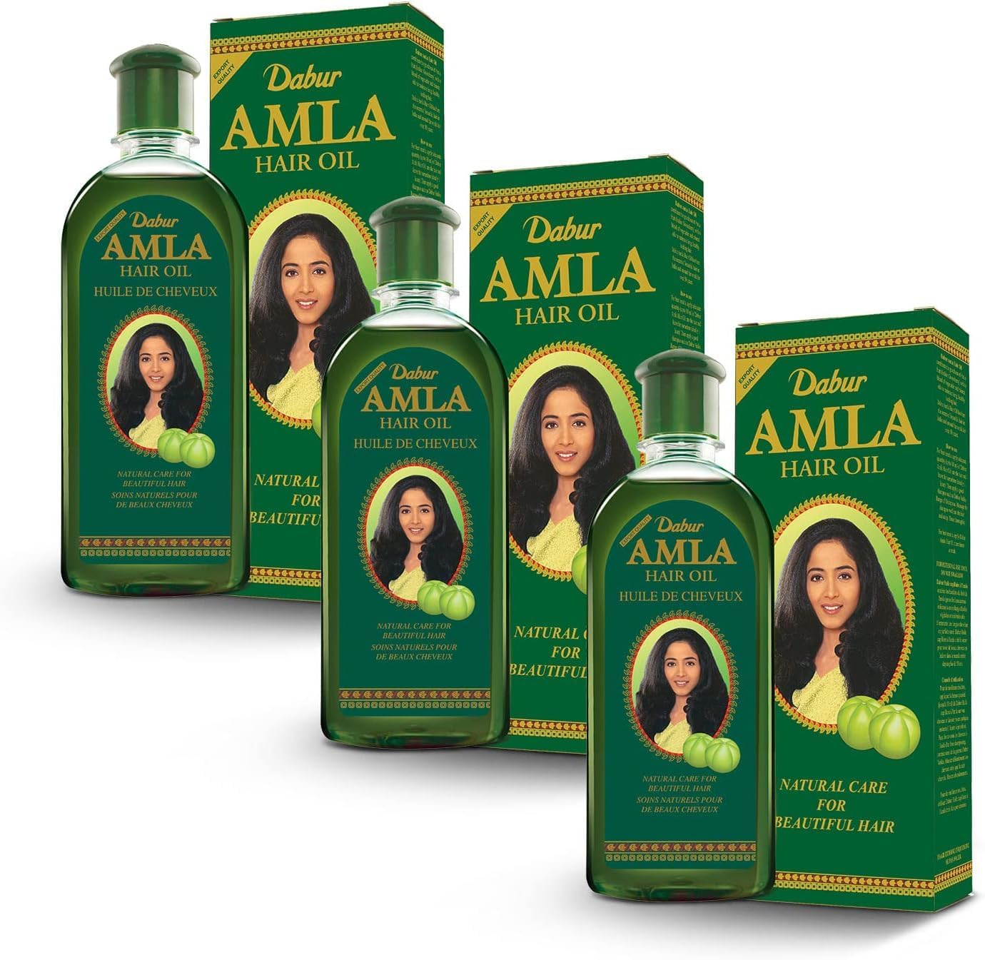 Dabur Amla Hair-Treatment Oils for Men and Women, Natural Care for Healthy Hair and Moisturized Scalp, Pack of 3, 500ml