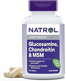 Natrol Glucosamine, Chondroitin and MSM, Dietary Supplement, Joint Health Supplement for Adults, 150 Tablets, Up to a 50 Day Supply