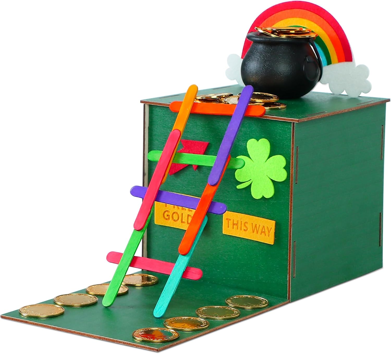 Wazitin DIY Leprechaun Trap Kit St. Patrick's Day Leprechaun Trap Decorations Catch a Leprechaun Trap Craft for St. Partrick Day Party Supplies Classroom Activity