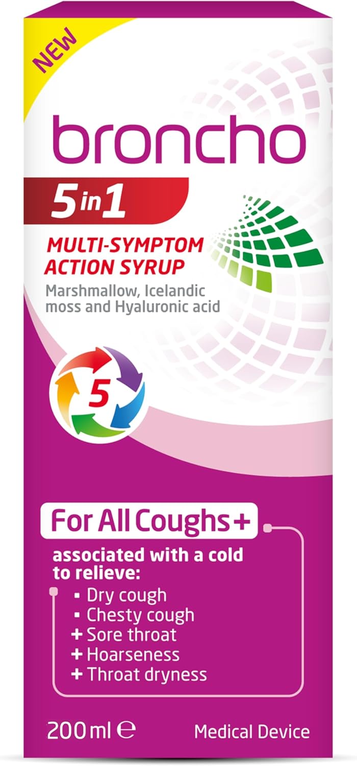 Bronchostop 5in1 Cough Multi-Symptom Action Syrup 200ml