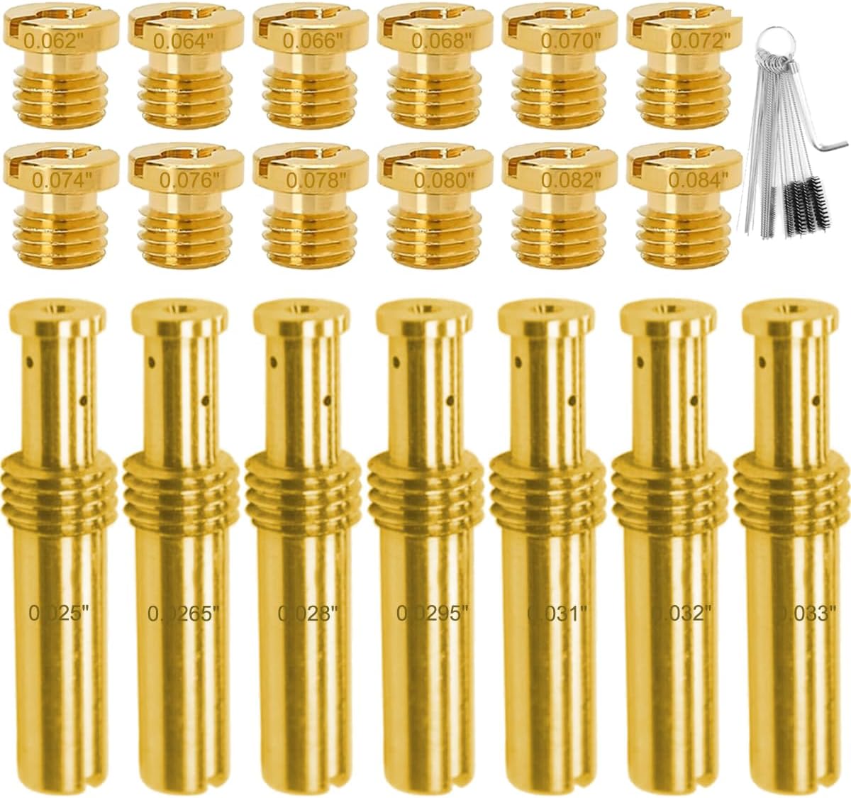 Carburetor Main Intermediate Jet Kit for S&S Cycle Super B E G Carbs EVO TC E2 fit for Harley Davidson Big Twin 1984 up 35-0995 Accessories, 7 Pcs Intermediate Jets and 12 Pcs Main Jets