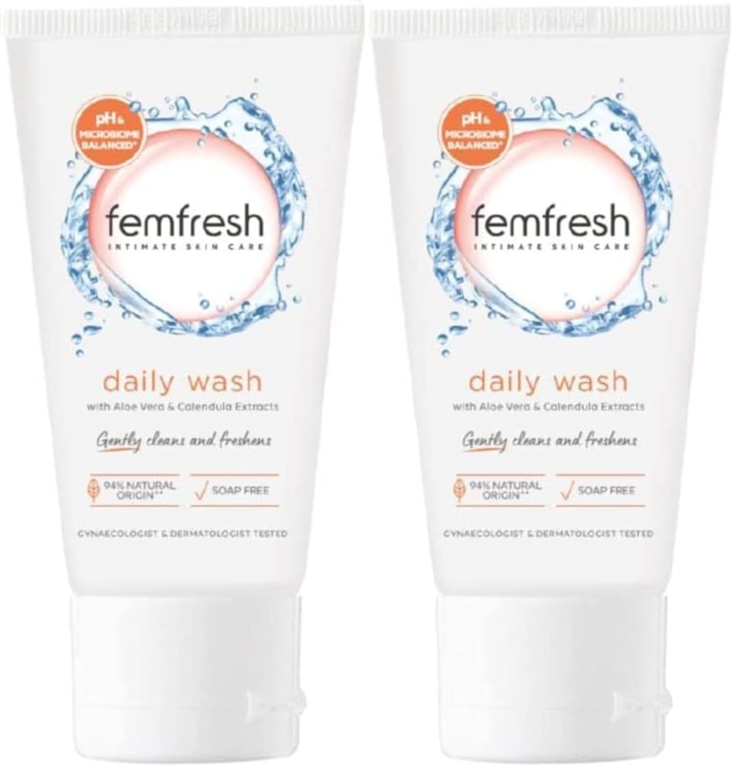 2 Pack Bundle - Femfresh Intimate Skin Care Daily Intimate Wash Travel Size (2x 50ml). A Hadco Bundle