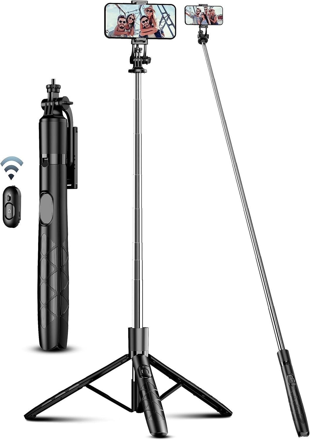 180 cm Mobile Phone Tripod Stand & Selfie Stick, Mobile Phone Holder with Removable Remote Control, Smartphone Tripod, Tripod for iPhone, Mobile Phone Tripod, Android Smartphones, Camera