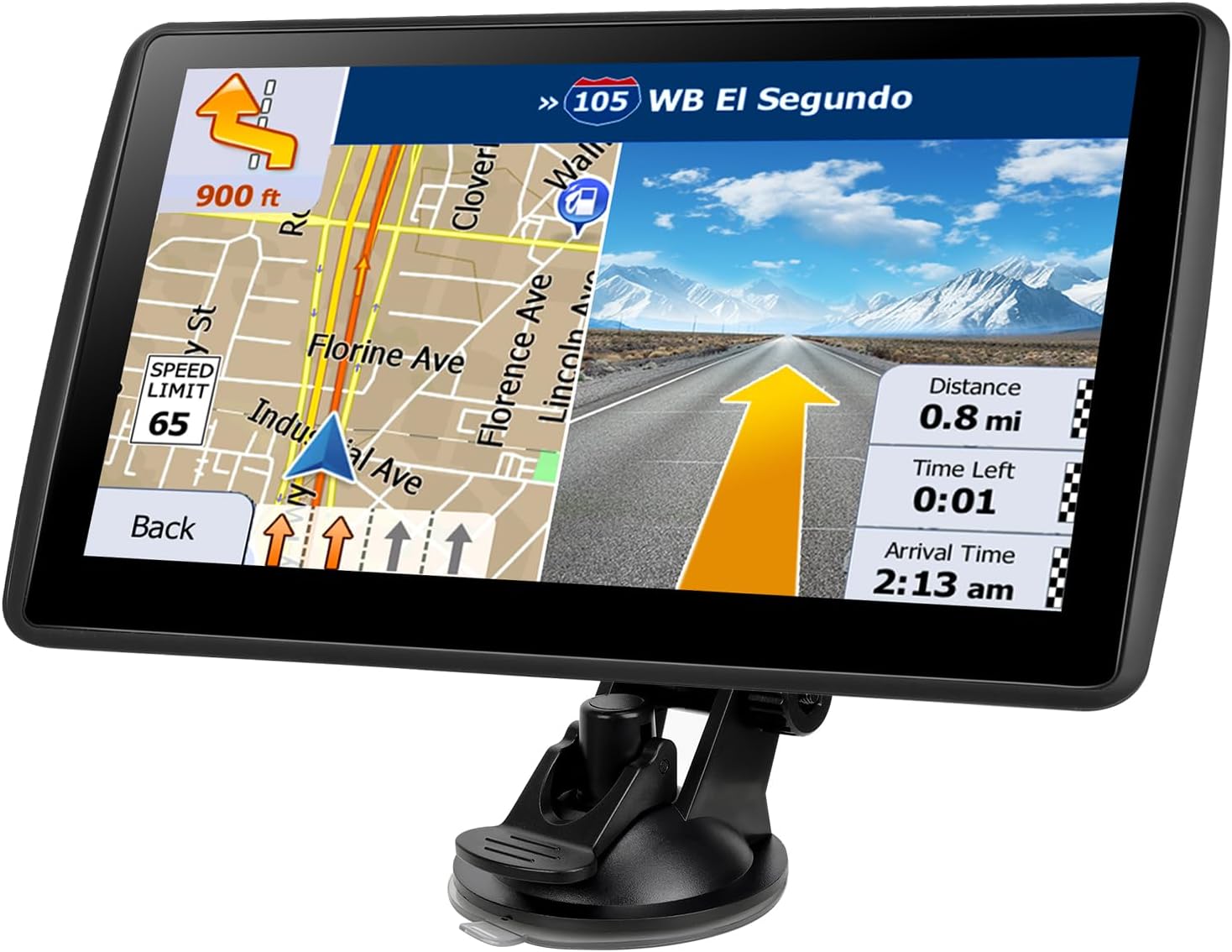 7'' GPS Navigator for Car Truck RV - Touchscreen Navigation System, 2025 North America Maps Free Lifetime Updates, Turn-by-Turn Voice Guidance, Speed & Red Light Warning, GPS Navigation for All Cars