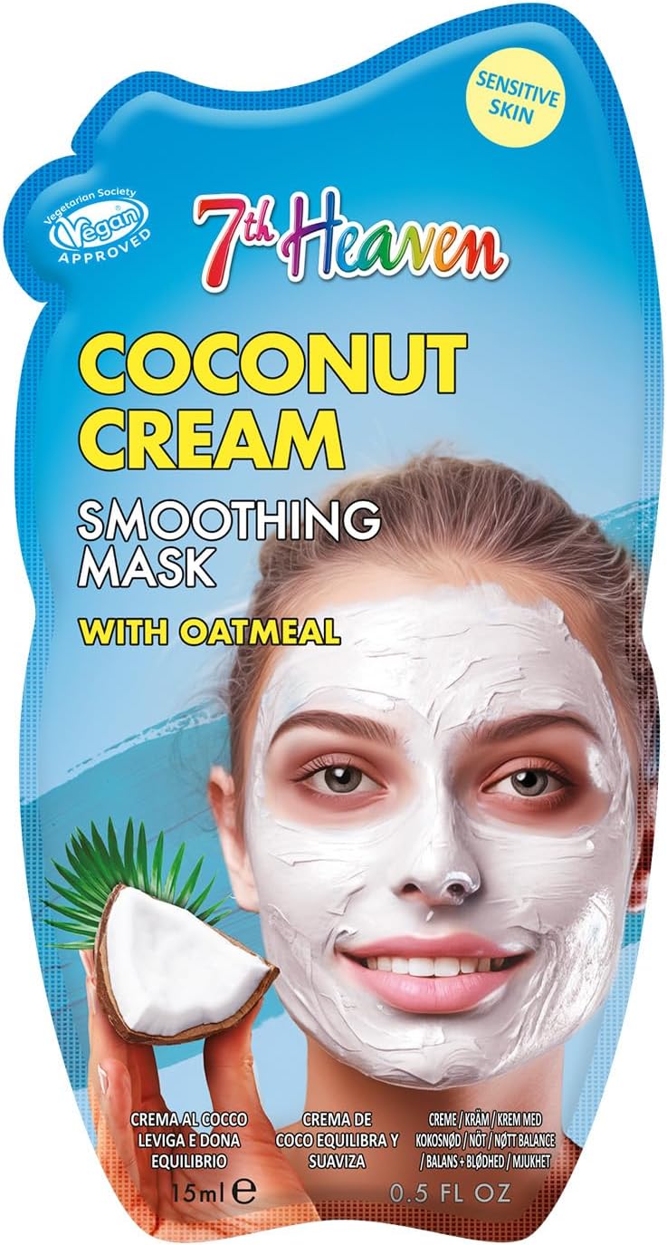 7th Heaven Coconut Cream Face Mask with Oatmeal - Smoothing - Sensitive Skin
