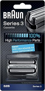Braun Series 3 Pro Skin Electric Shaver Replacement Head - 32B - Compatible with Electric Razors 3000s, 3010s, 3040s, 3050cc, 3070cc, 3080s, 3090cc
