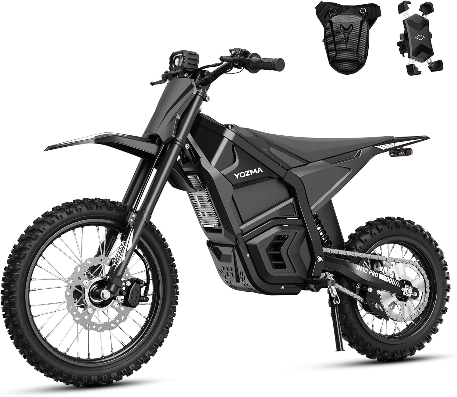 Yozma IN10 Pro Electric Dirt Bike, 5500W, 50MPH, 17"/14" Tires,60V27AH