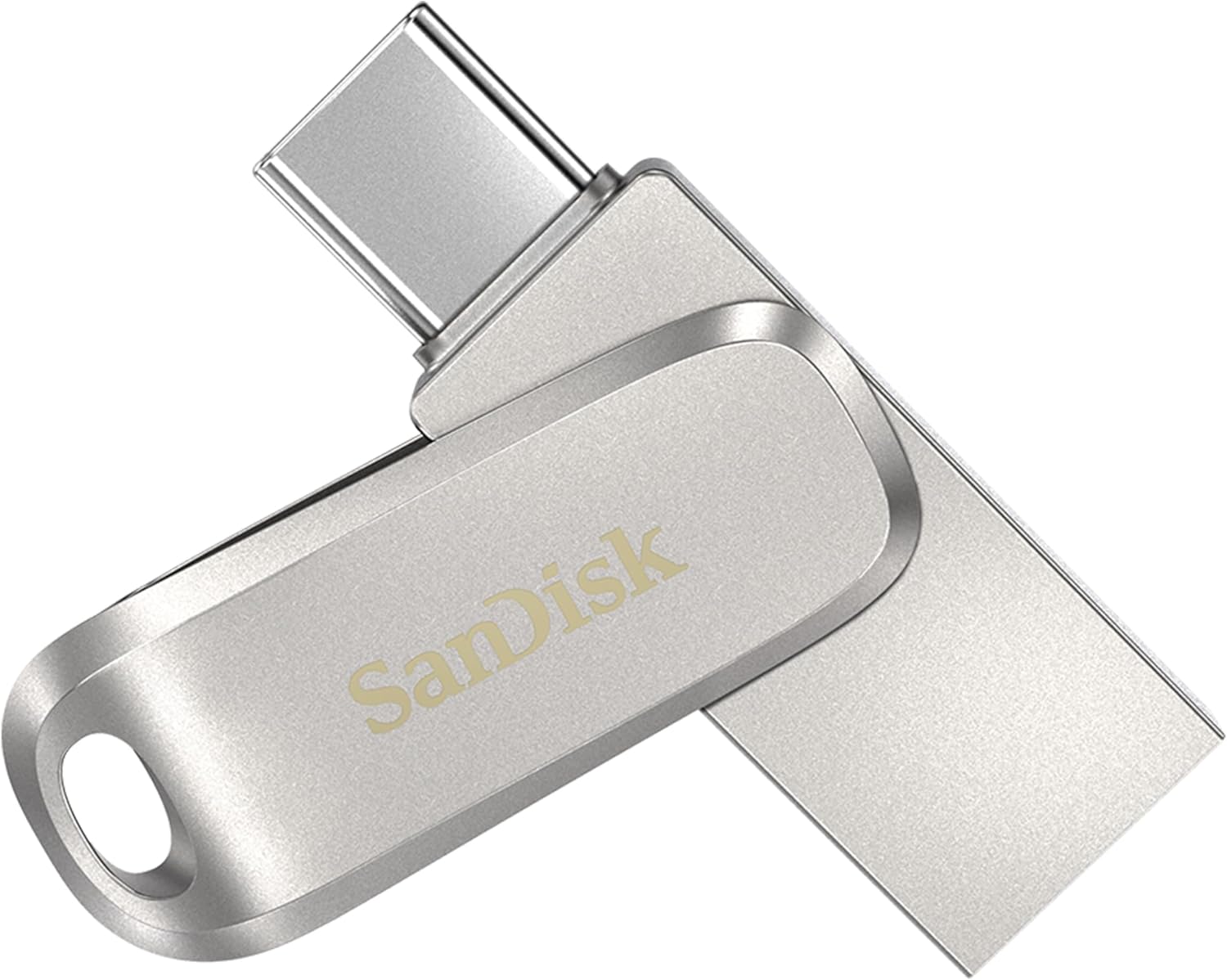 SanDisk Ultra Dual Drive Luxe USB Type-C Flash Drive 128GB (Memory stick up to 400 MB/s, Reversible Type-C & Type-A connectors for Smartphone, Tablets, Macs & computers, All Metal) Silver