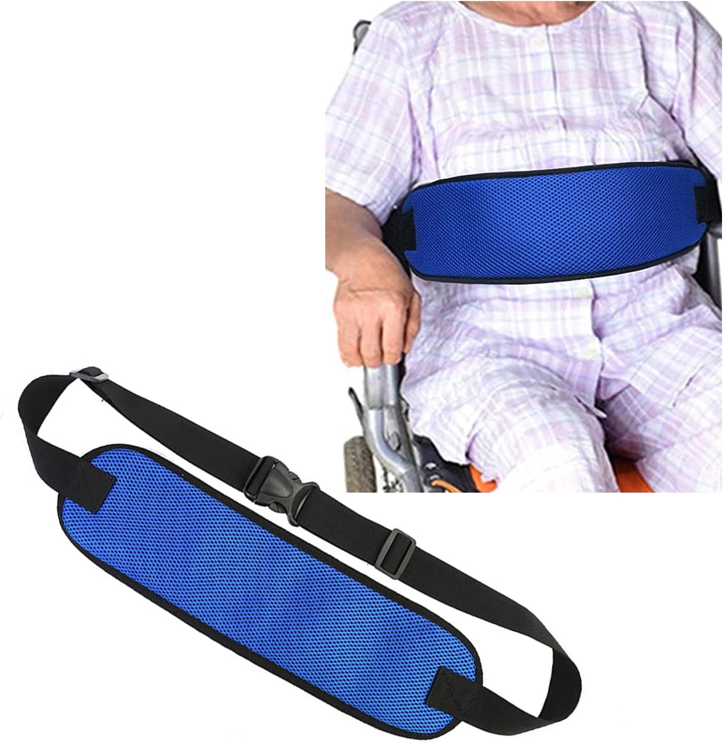 Adjustable Lap Strap Adjustable Non-Slip Chair Restraint Belt Wheelchair Accessories for Elderly Children Patients