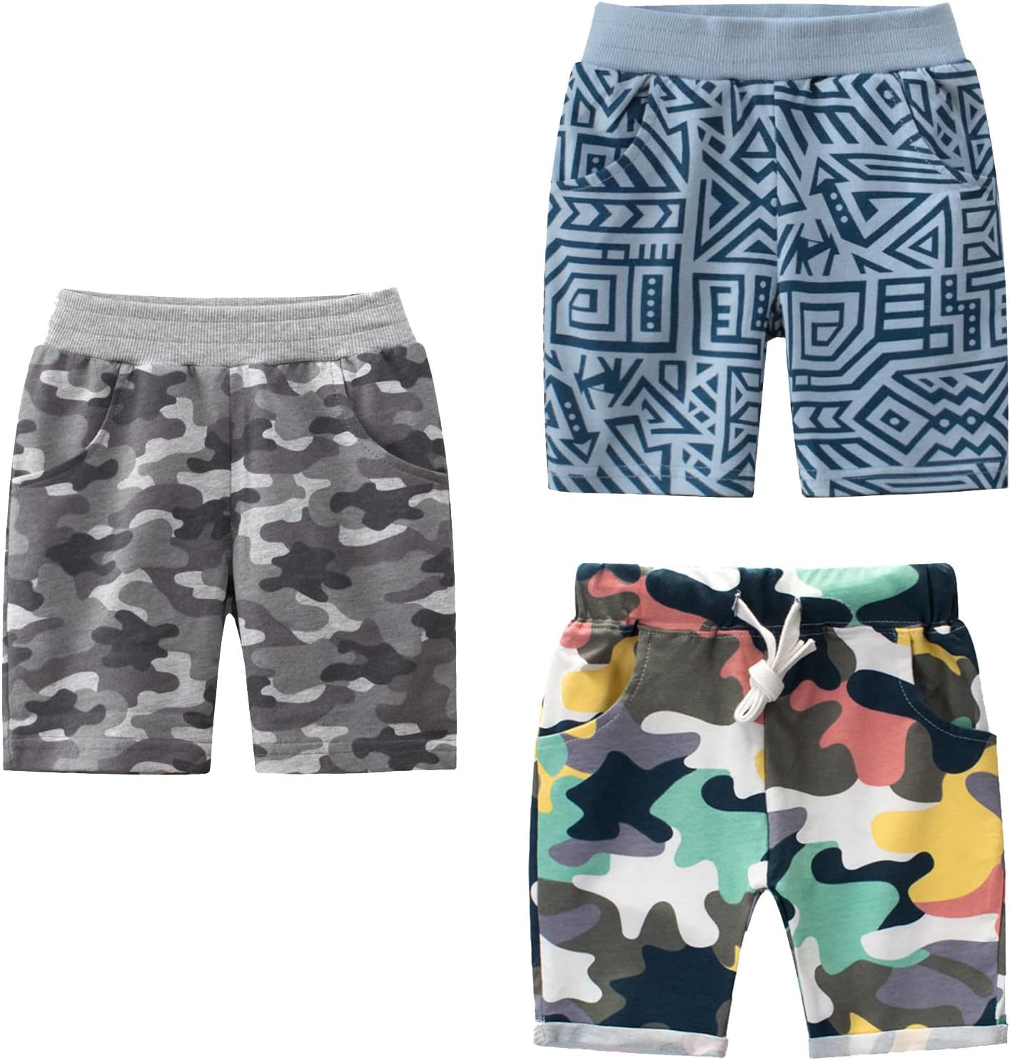 NATUST 3 Pack Boys Shorts, Cartoon Summer Jogger Shorts