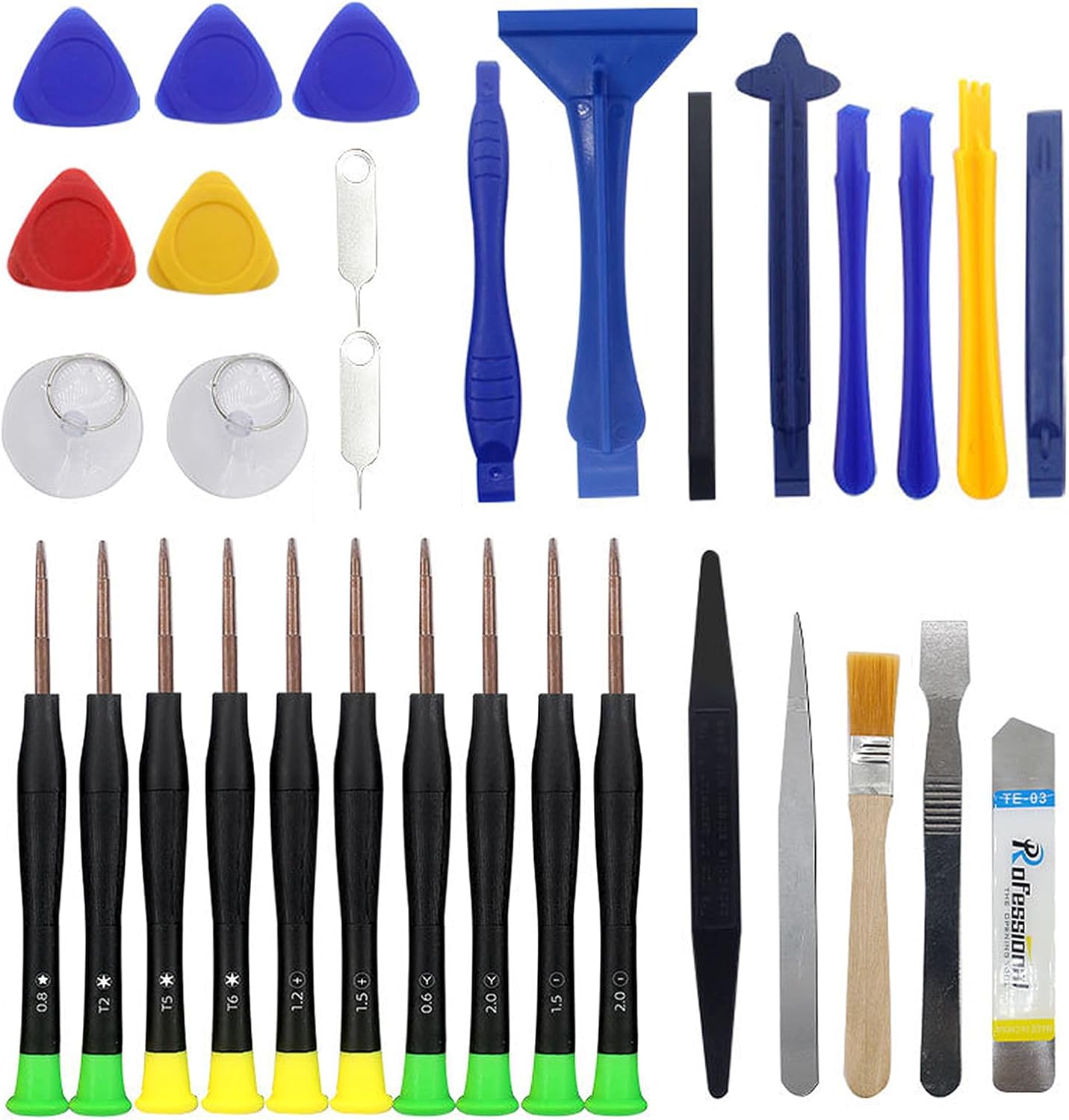 32 Pcs Mobile Phone Repair Tool Kit, Professional Repair Screwdriver, Open Repairing Disassembly Tools for Smartphone iPad PSP Screen