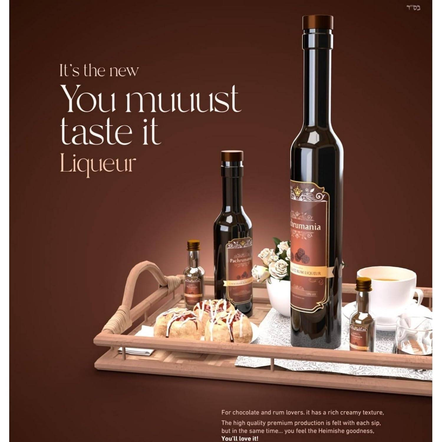 Pachrumania chocolate rum liquor 1.5oz-50ml.•Deliciously indulgent treat for chocolate and rum lovers. (12 oz)
