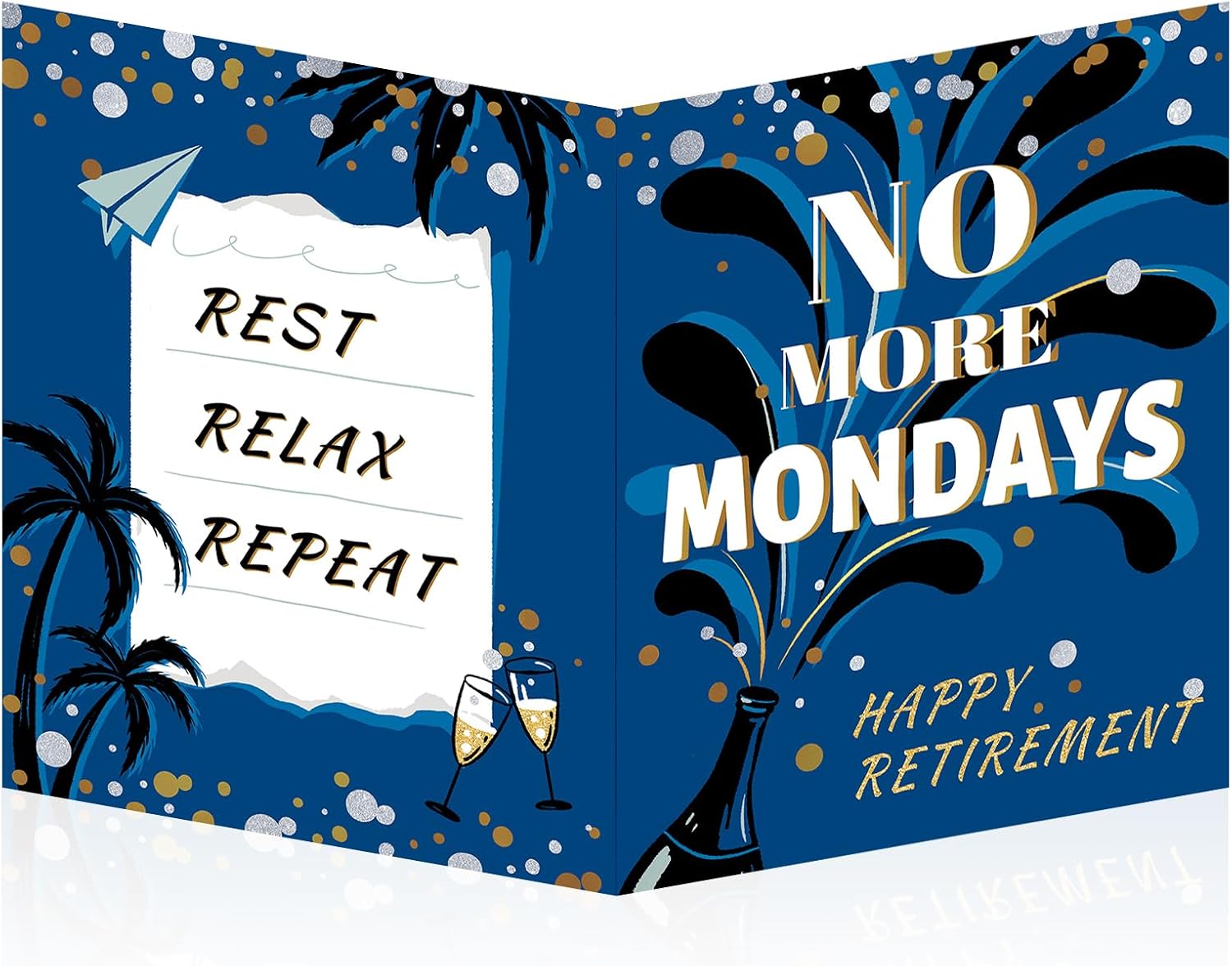 Jumbo Happy Retirement Card, 13.8 x 21.6 Inch Retirement Guest Book, Colleague Leaving Card, Good Bye Card for Colleague, Coworker, Boss, Retirement Decorations Party Gifts For Men, Women(WITH